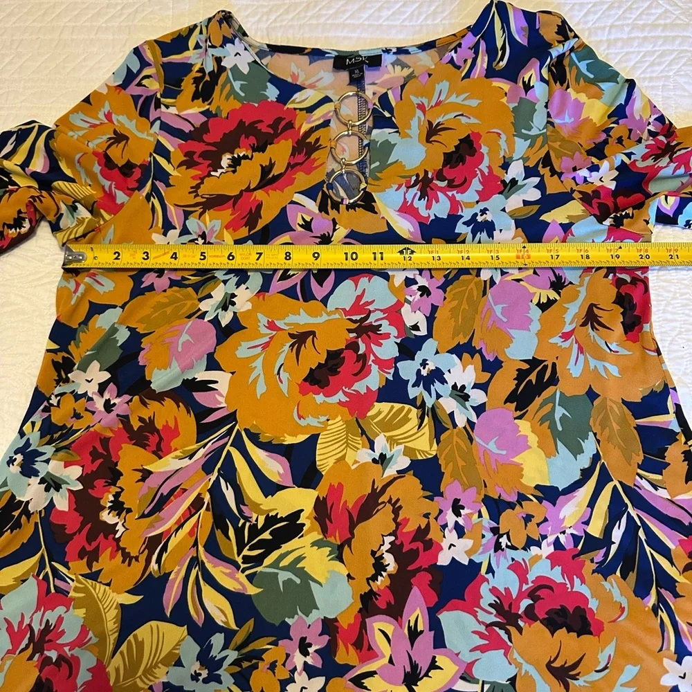 MSK Multicolor Floral Long Sleeve Dress - Picture 6 of 9